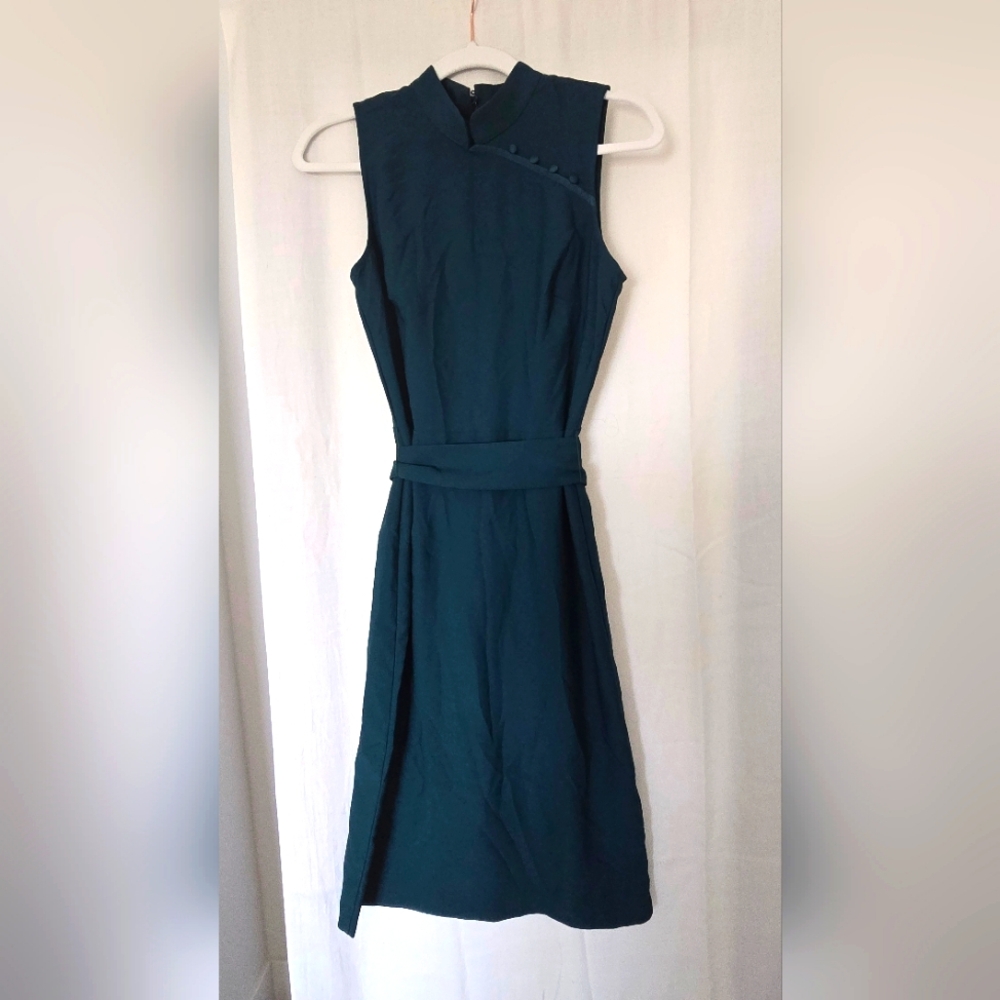 Warehouse green cheongsam dress UK8/US 4